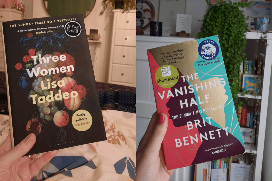 Books by Lisa Taddeo and Brit Bennett.